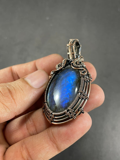 Blue Labradorite Gemstone Pendant