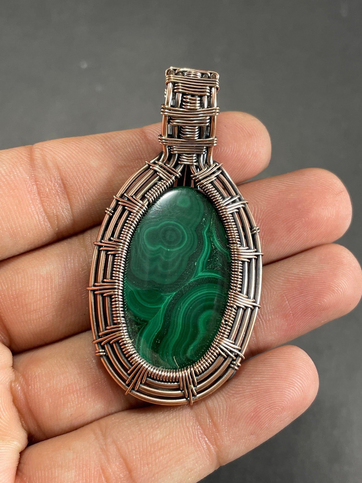 Green Malachite Gemstone Pendant