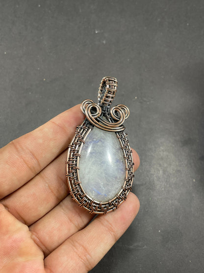 White Moonstone Gemstone Pendant