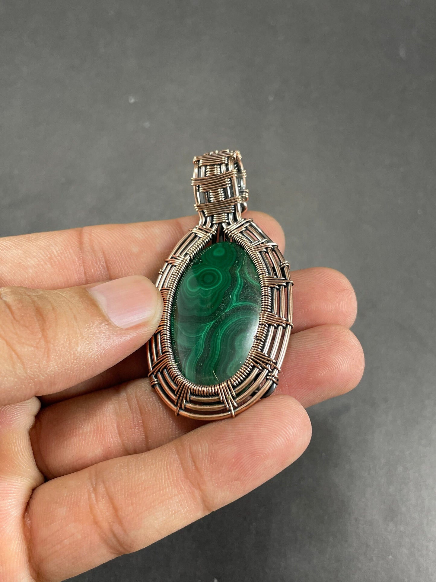 Green Malachite Gemstone Pendant
