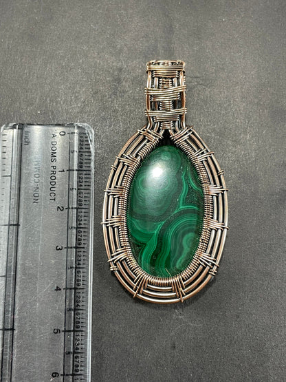 Green Malachite Gemstone Pendant