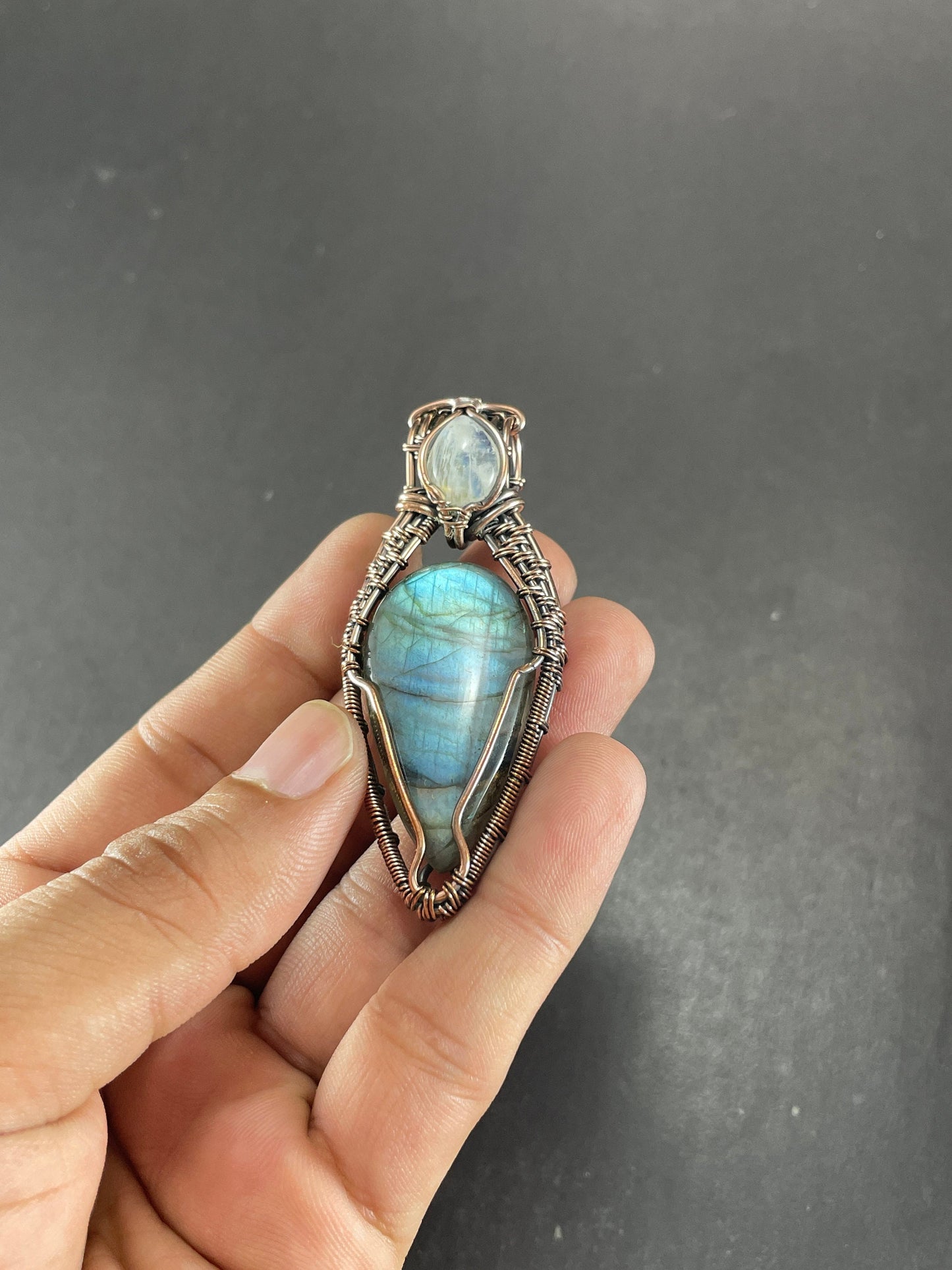 Blue Labradorite Gemstone Pendant