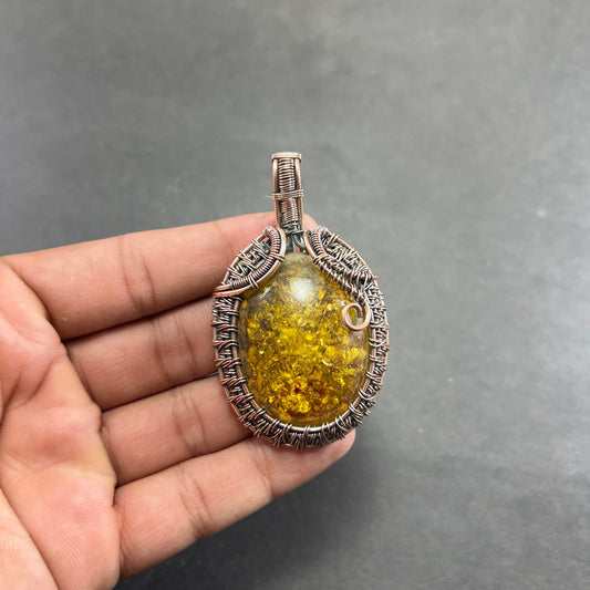 Honey Baltic Amber Gemstone Pendant