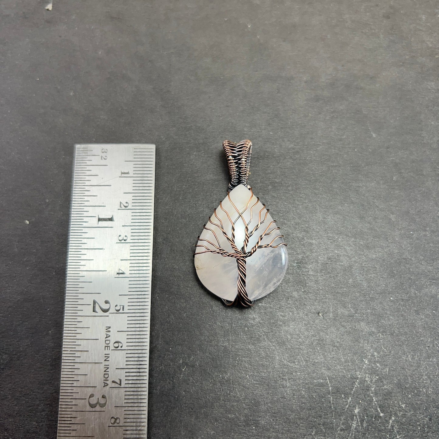 Pink Rose Quartz Gemstone Pendant