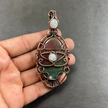 Green Bloodstone Gemstone Pendant
