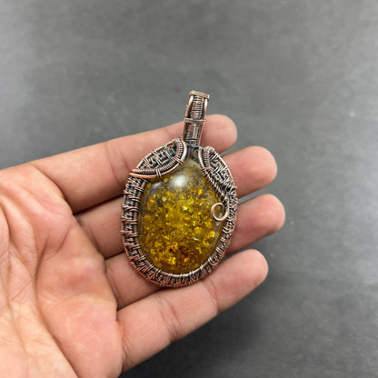Honey Baltic Amber Gemstone Pendant
