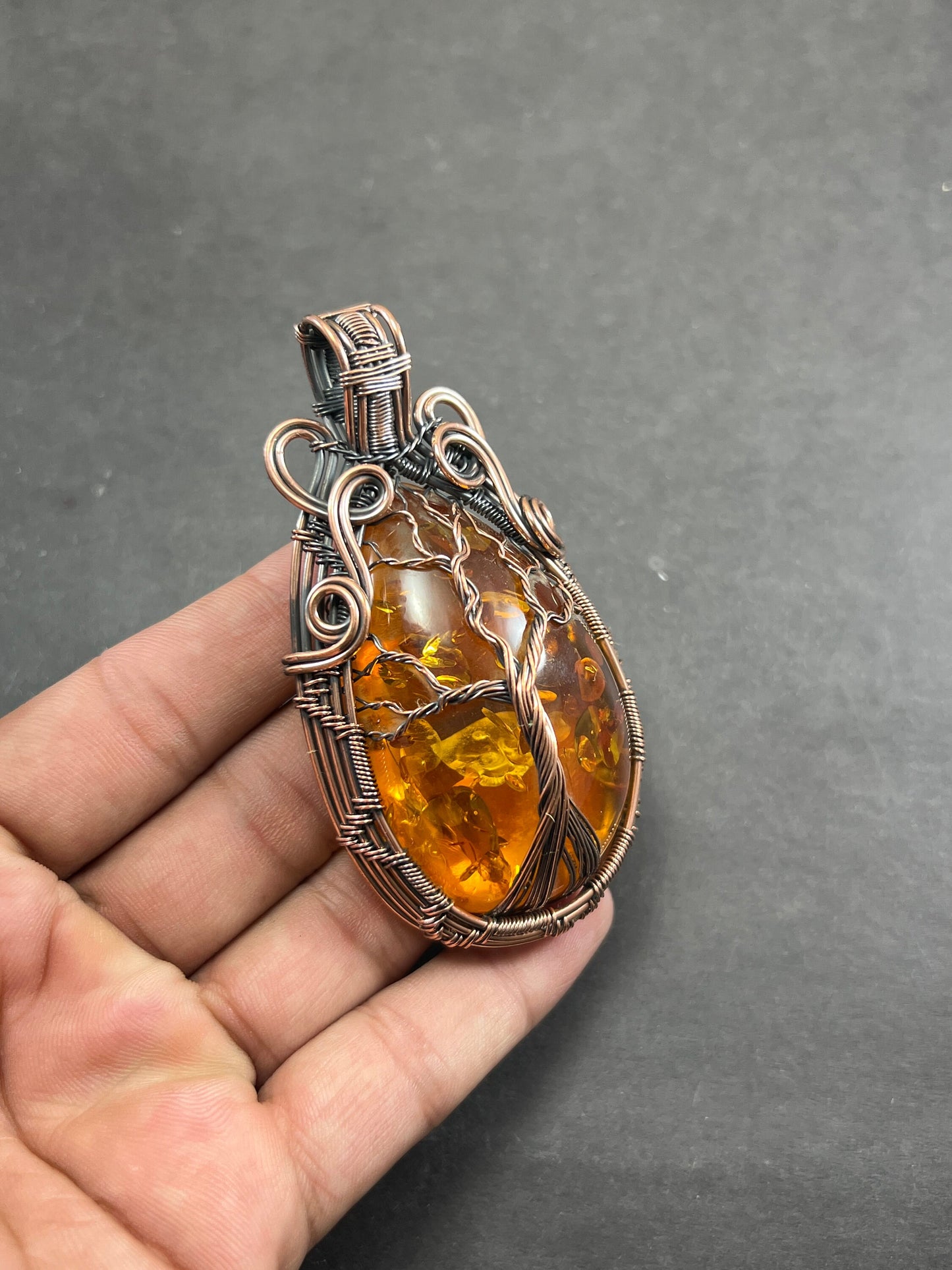 Golden Amber Gemstone Pendant