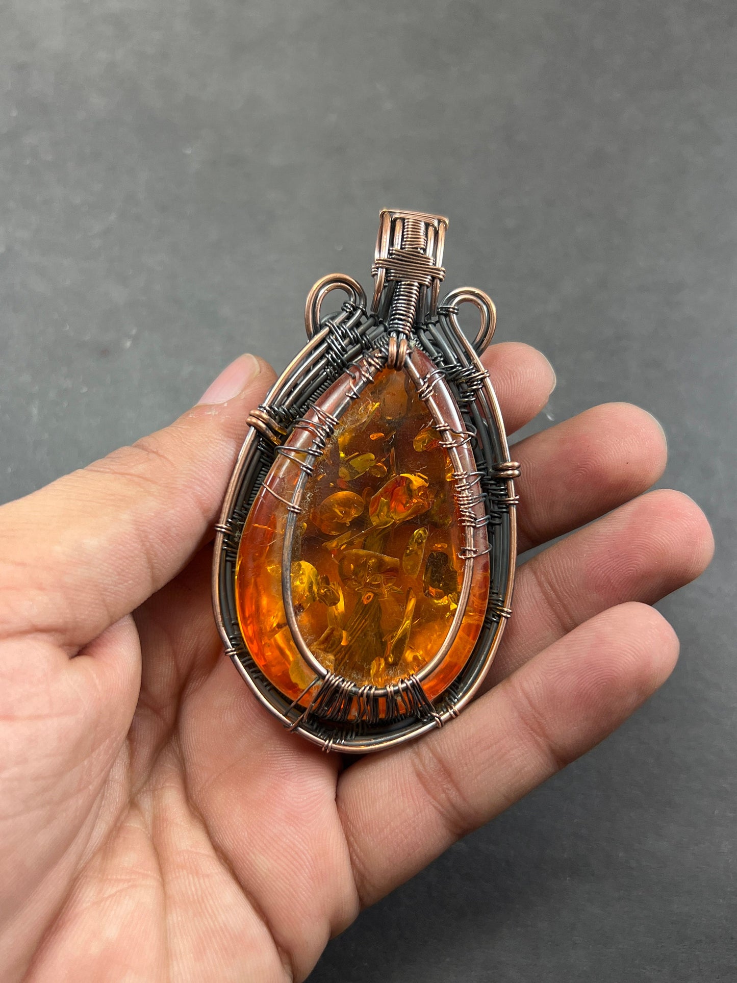 Golden Amber Gemstone Pendant