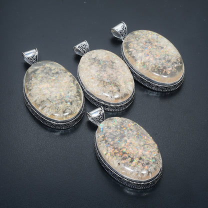 Orange Ethiopian Fire Opal Gemstone Pendant