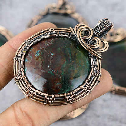 Blue African Azurite Gemstone Pendant