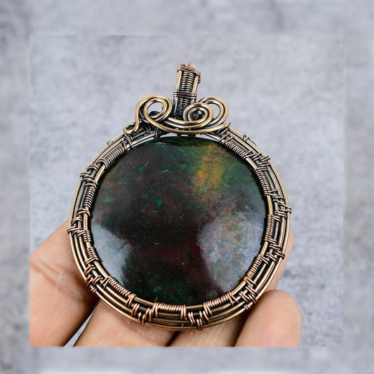 Blue African Azurite Gemstone Pendant