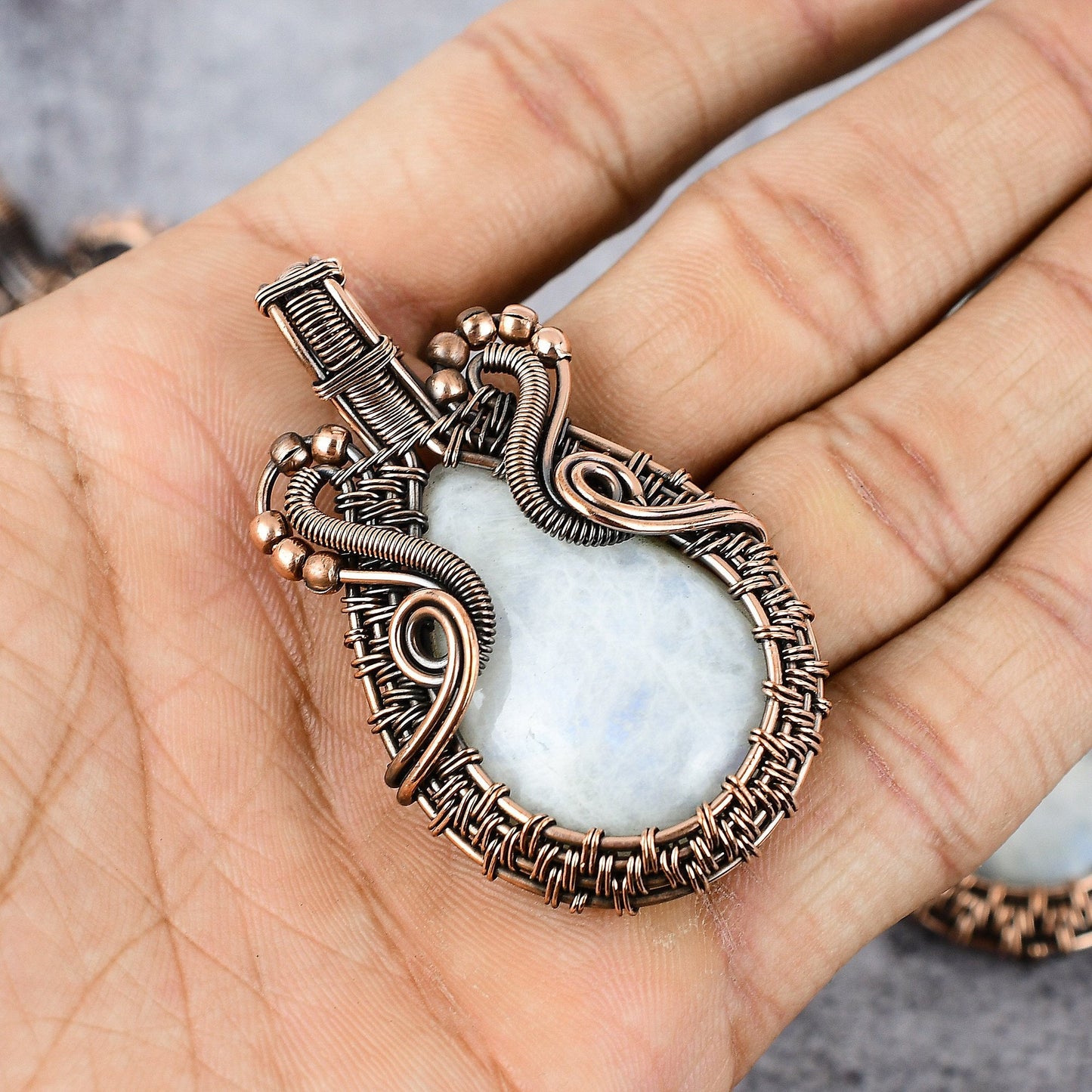 Rainbow Moonstone Gemstone Pendant