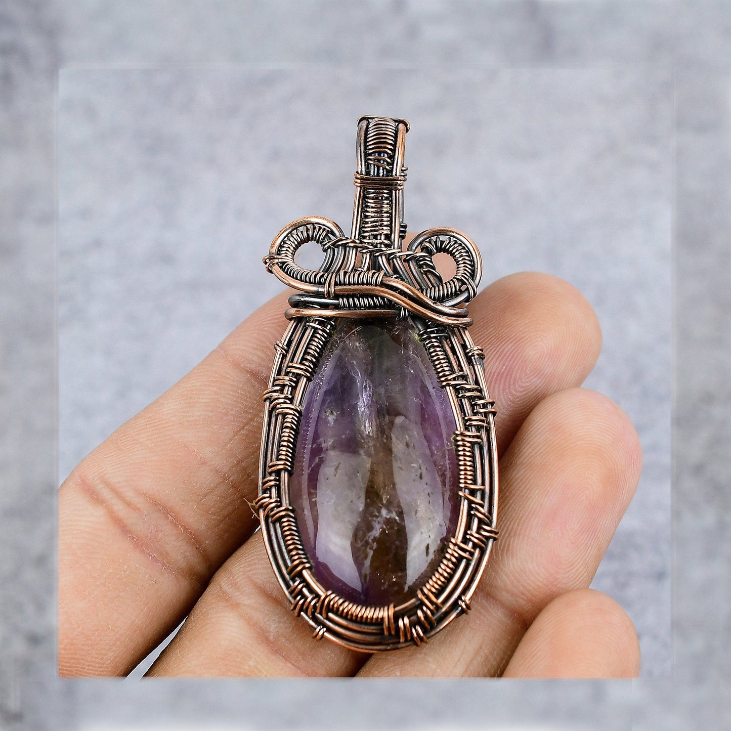Purple & Yellow Ametrine Gemstone Pendant
