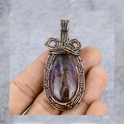 Purple & Yellow Ametrine Gemstone Pendant