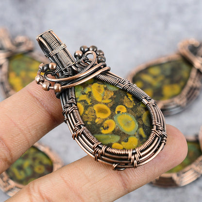 Multicolor Fruit Jasper Gemstone Pendant