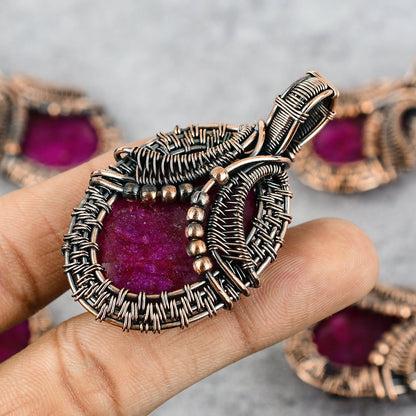 Kashmir Red Ruby Gemstone Pendant