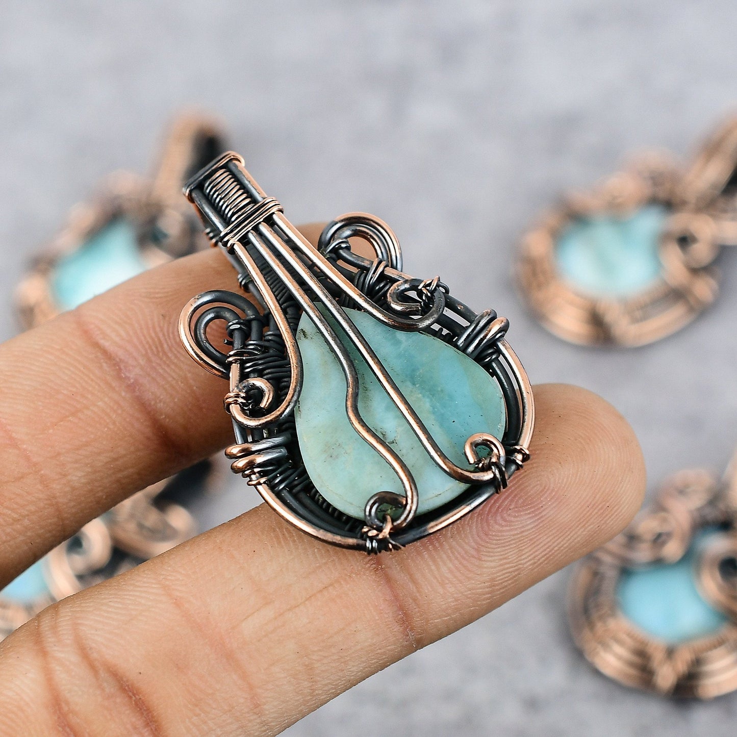 Blue Larimar Gemstone Pendant