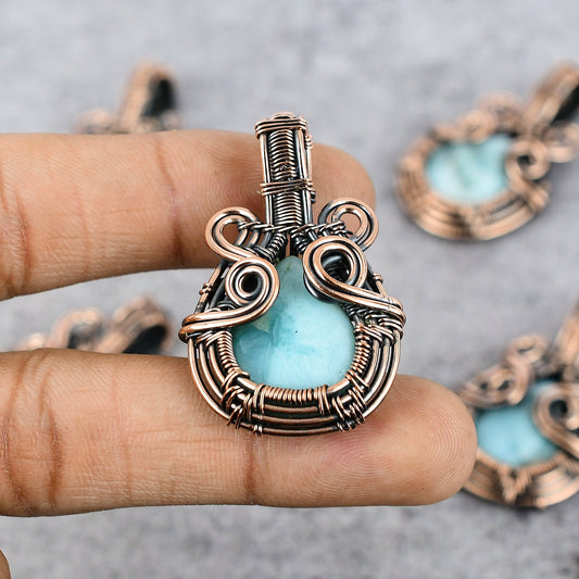 Blue Larimar Gemstone Pendant