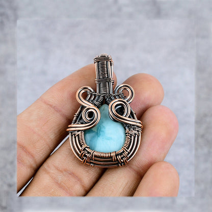 Blue Larimar Gemstone Pendant