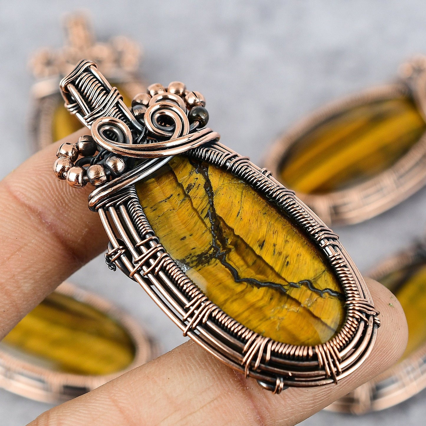 Golden Tiger Eye Gemstone Pendant