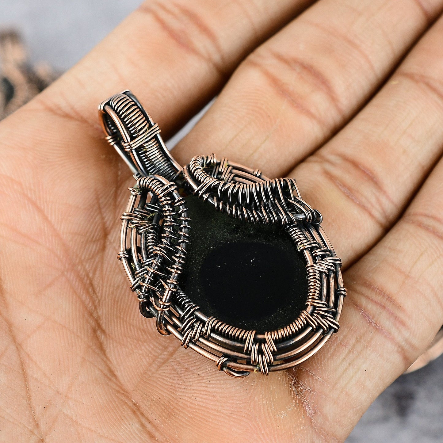 Black Onyx Gemstone Pendant