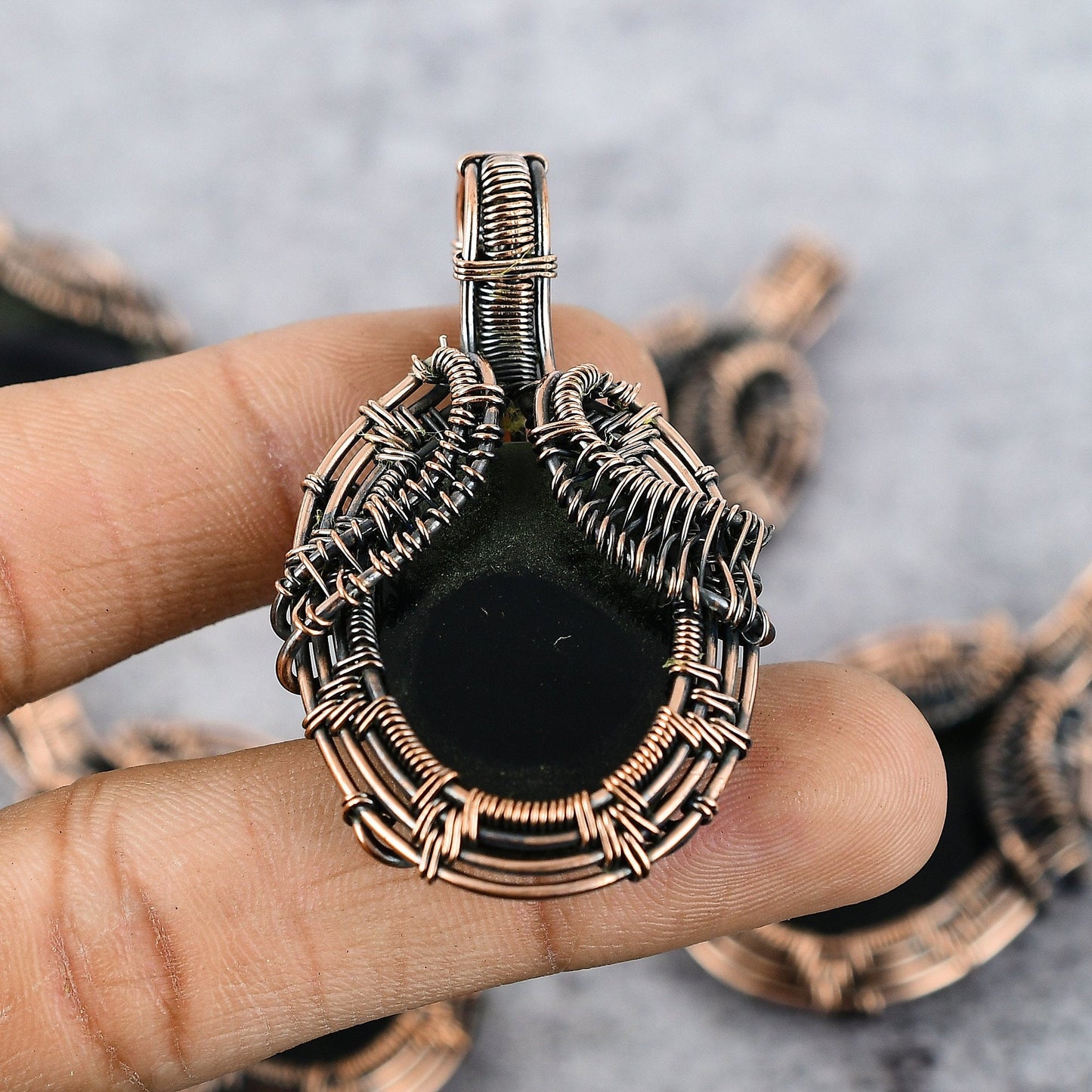 Black Onyx Gemstone Pendant