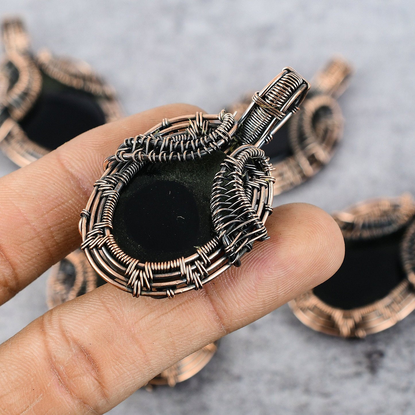 Black Onyx Gemstone Pendant