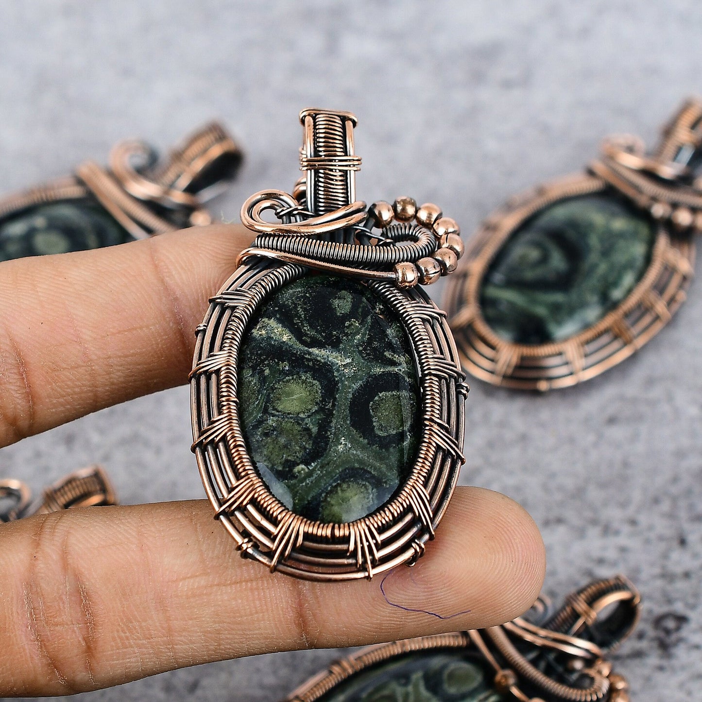 Black Galaxy Jasper Gemstone Pendant