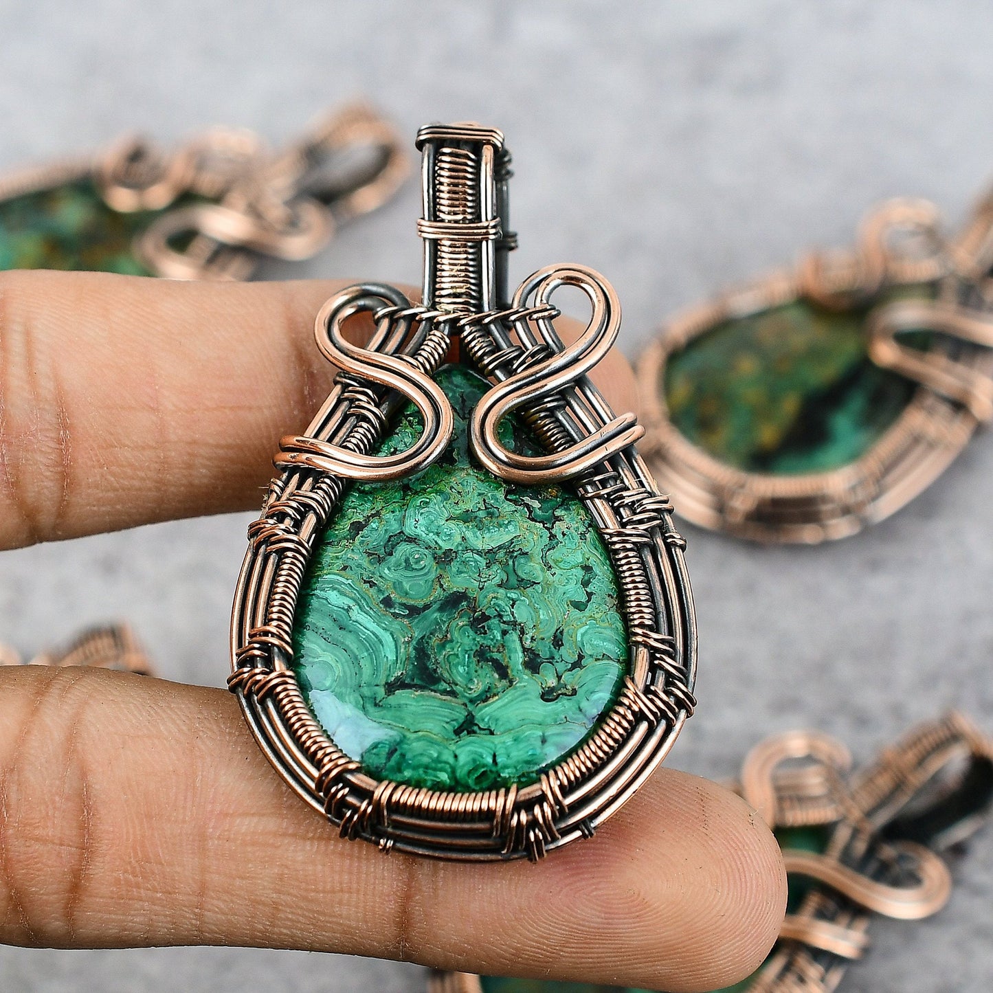 Blue Azurite Gemstone Pendant
