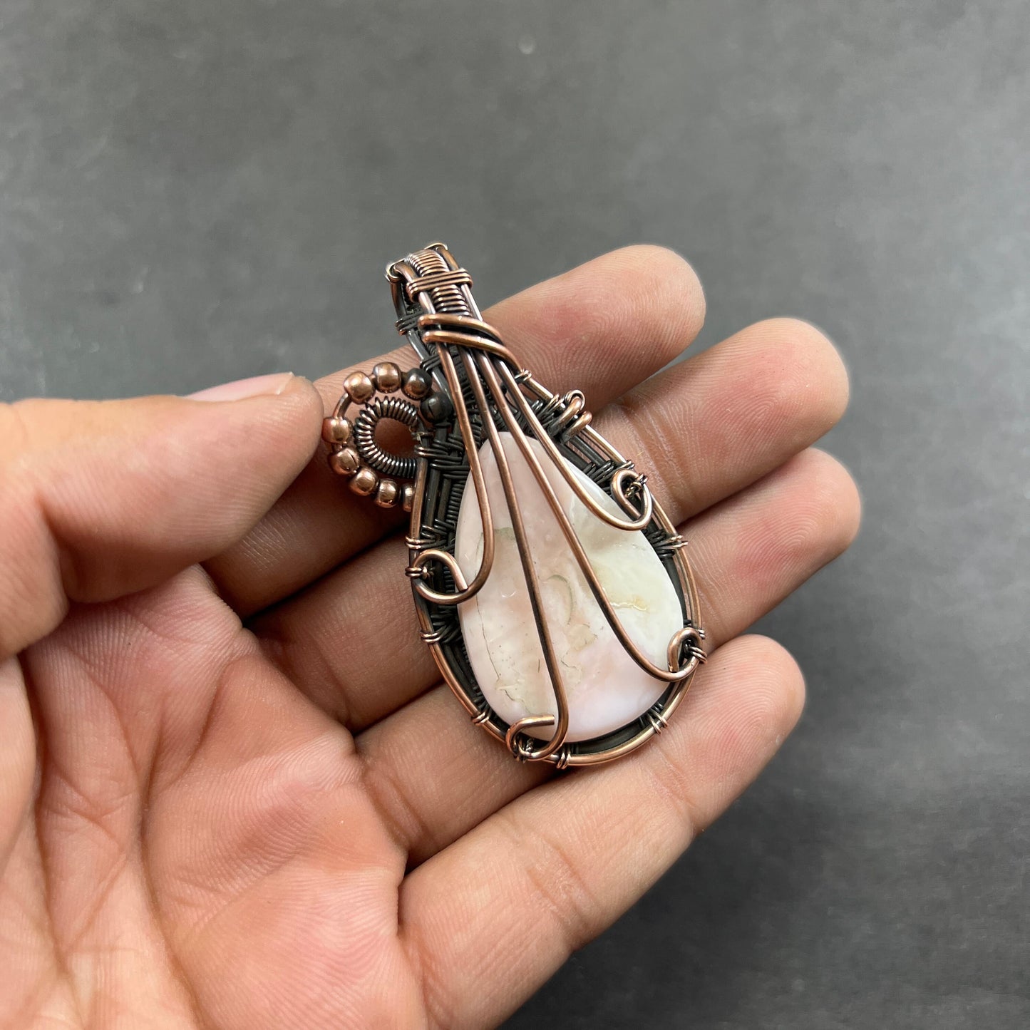 Pink Opal Gemstone Pendant