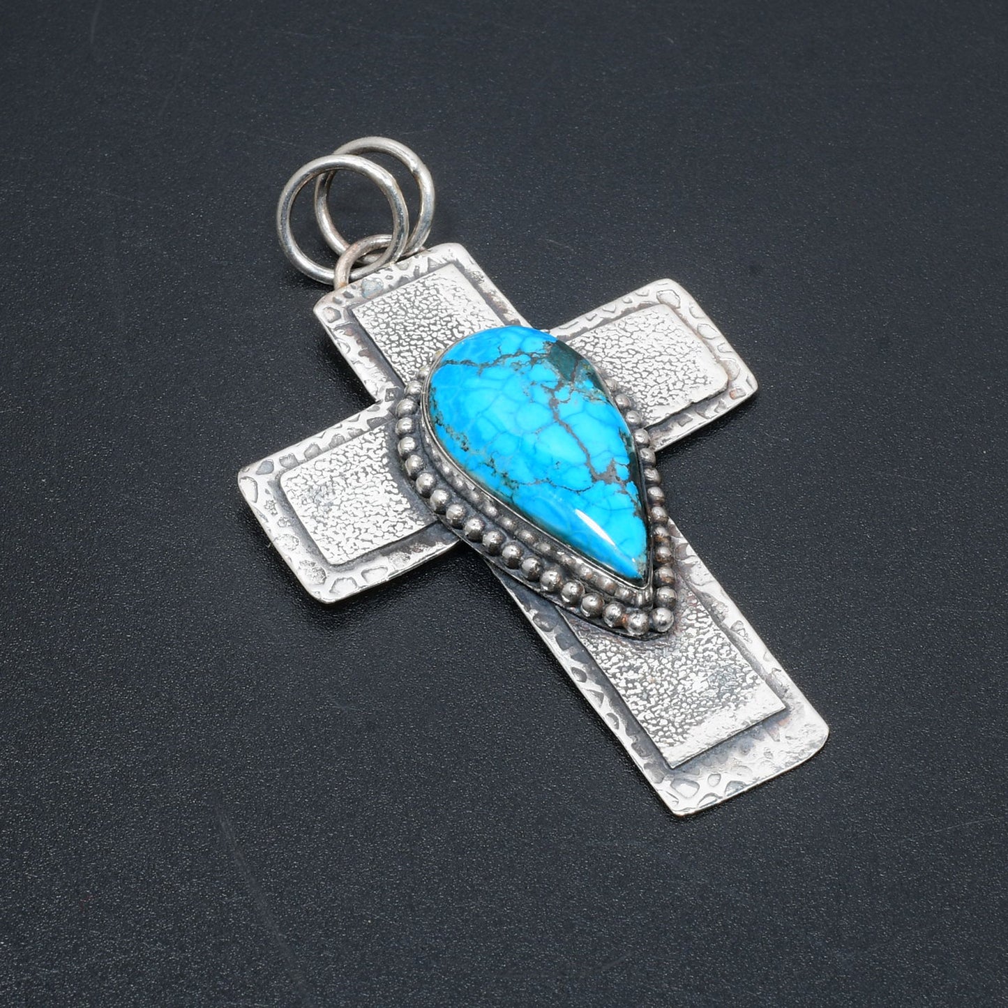 Turquoise Gemstone Cross Pendant