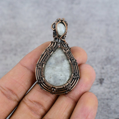Rainbow Moonstone Gemstone Pendant