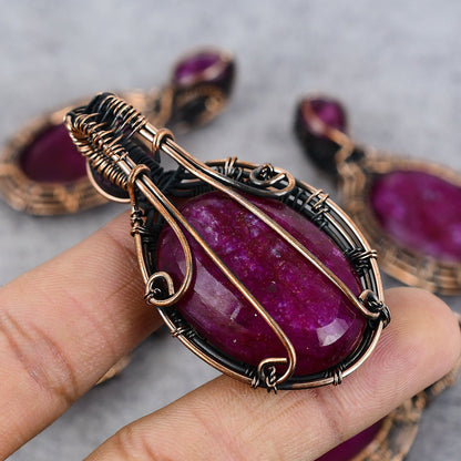 Kashmir Red Ruby Gemstone Pendant
