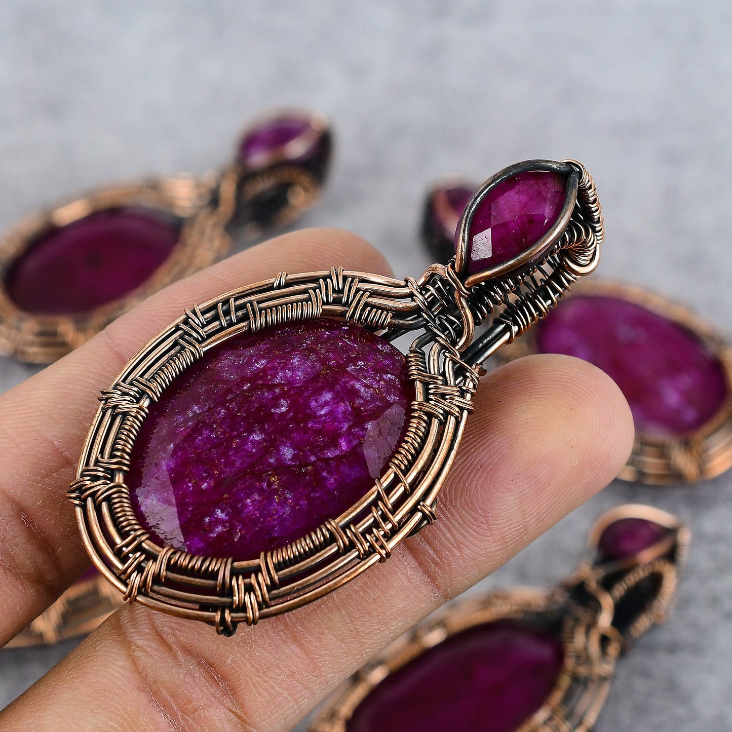 Kashmir Red Ruby Gemstone Pendant