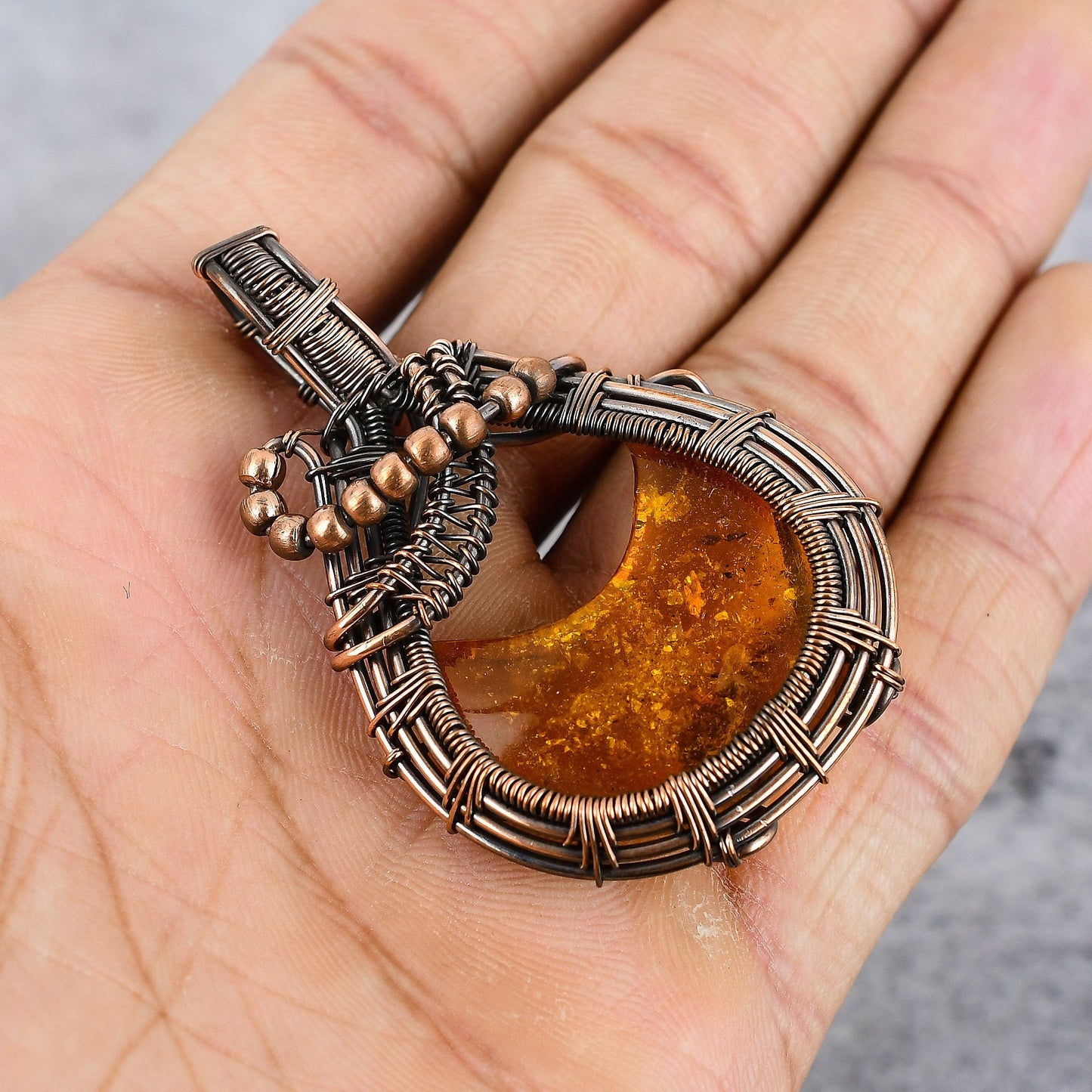 Honey Amber Gemstone Pendant