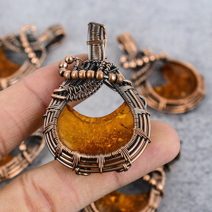 Honey Amber Gemstone Pendant