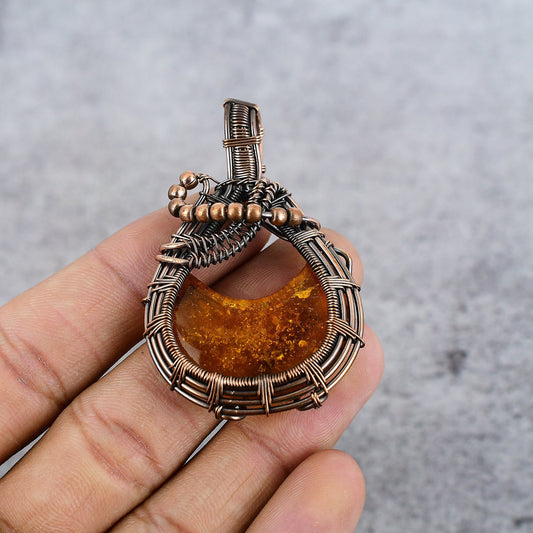 Honey Amber Gemstone Pendant
