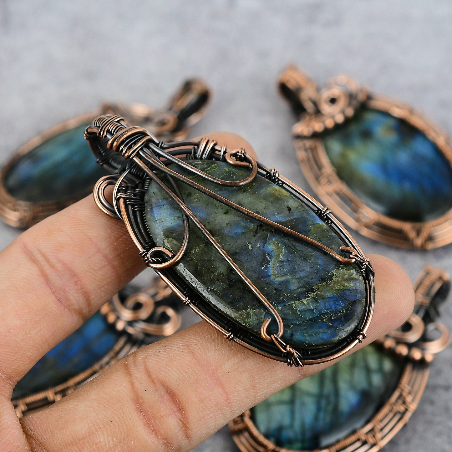 Blue Labradorite Gemstone Pendant