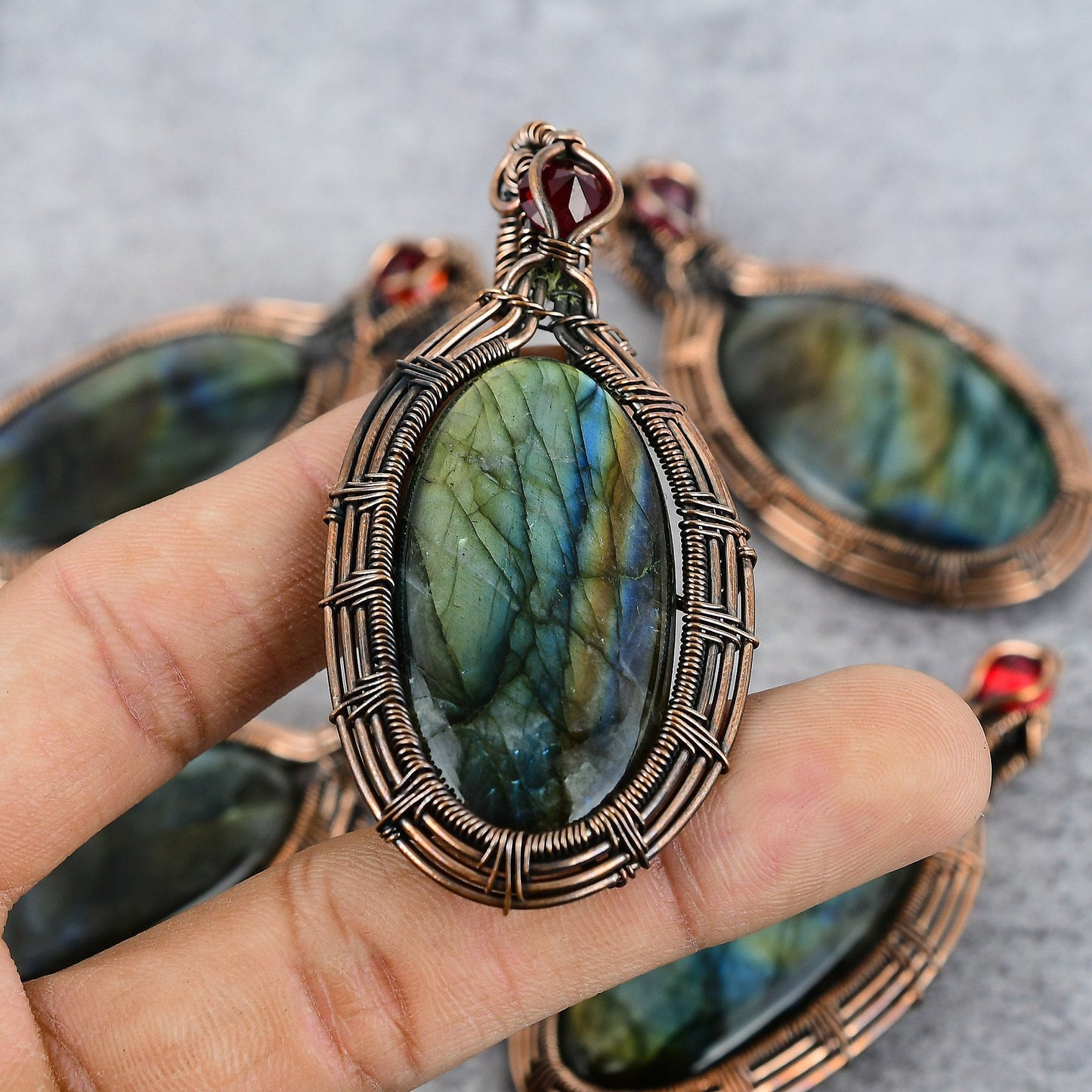 Blue Labradorite Gemstone Pendant