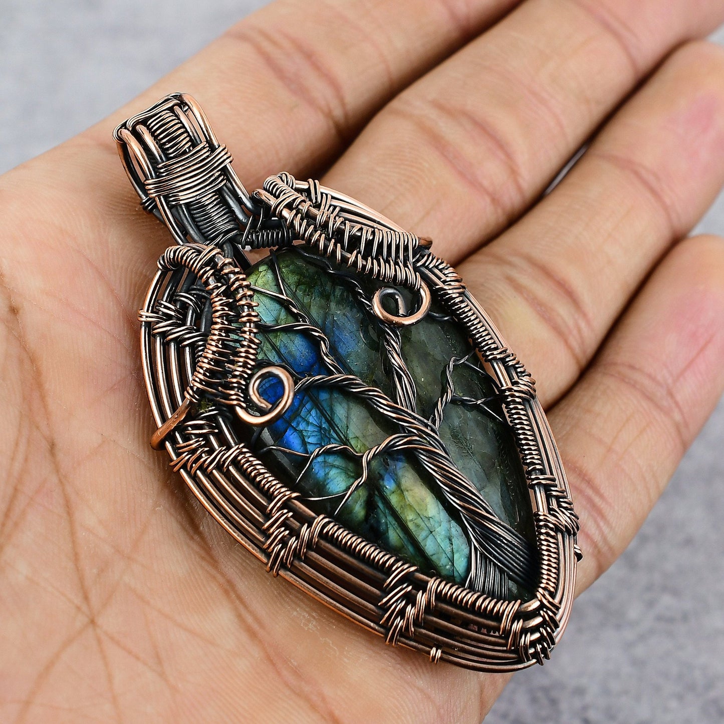 Blue Labradorite Gemstone Pendant