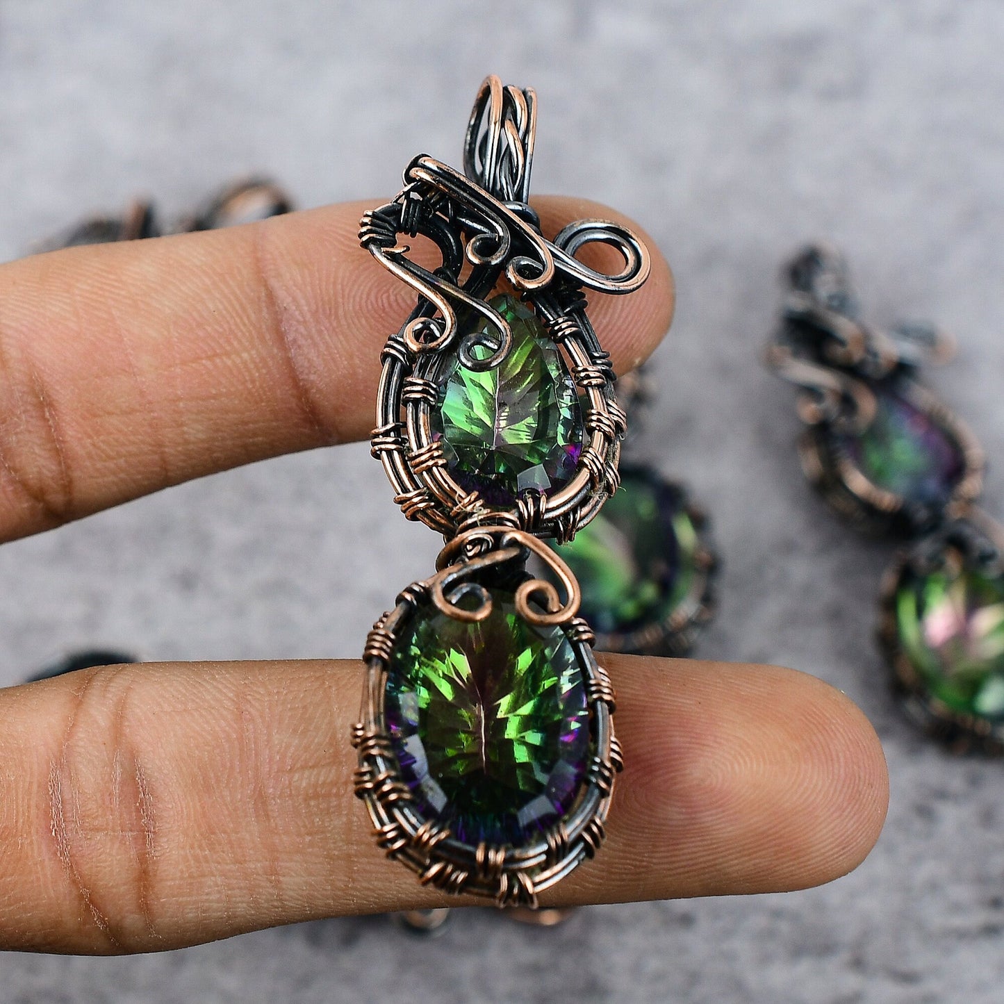 Rainbow Mystic Topaz Gemstone Pendant