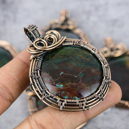 Blue African Azurite Gemstone Pendant
