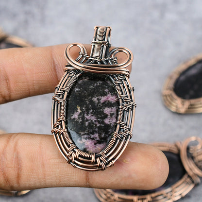 Pink Rhodonite Gemstone Pendant