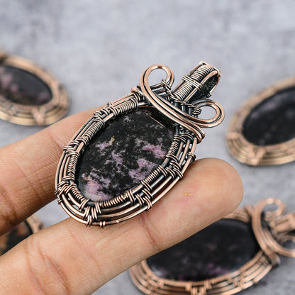Pink Rhodonite Gemstone Pendant