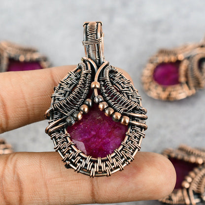 Kashmir Red Ruby Gemstone Pendant