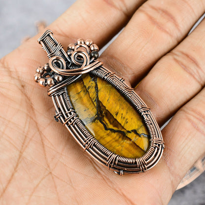 Golden Tiger Eye Gemstone Pendant