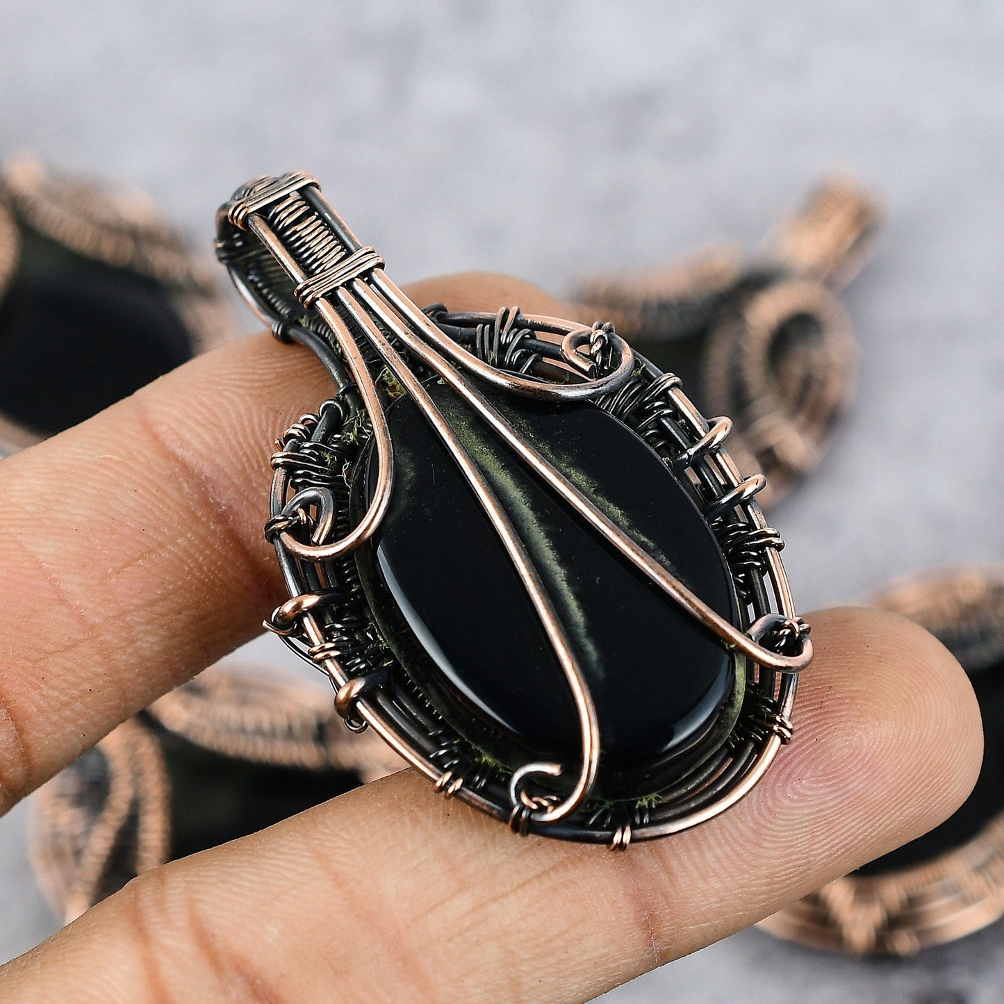 Black Onyx Gemstone Pendant