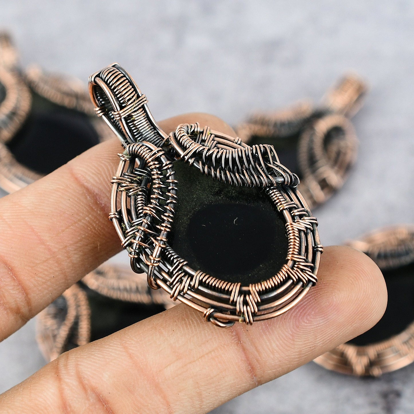 Black Onyx Gemstone Pendant