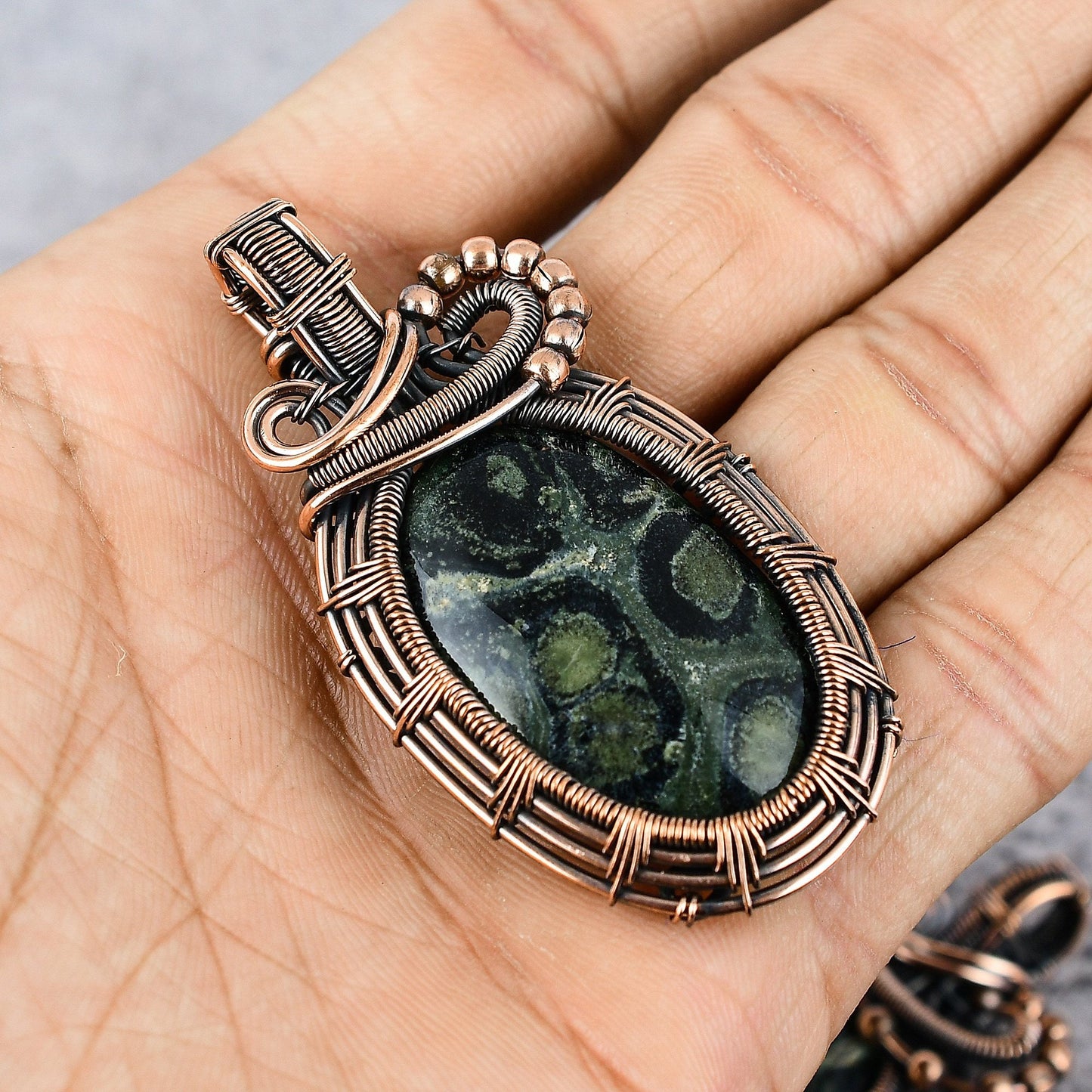 Black Galaxy Jasper Gemstone Pendant