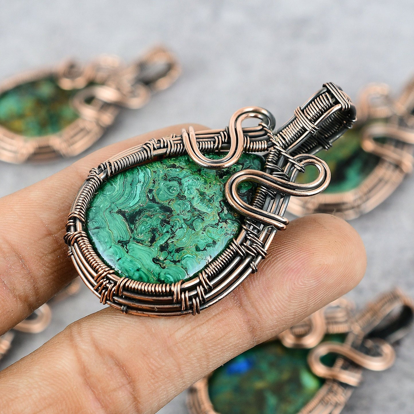 Blue Azurite Gemstone Pendant